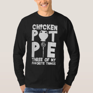 Camiseta Pote De Frango Três Das Minhas Coisas Favoritas Hu