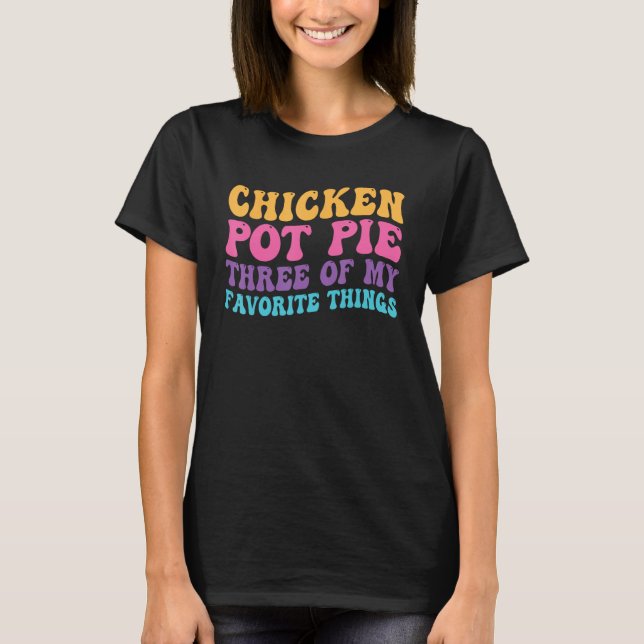 Camiseta Pote De Frango Três Das Minhas Coisas Favoritas Po (Frente)