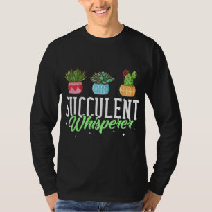 Camiseta Pote de Jardim de Cactus com presentes na planta s