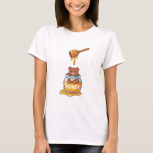 Camiseta Pote de Mel Urso Fofo Arte