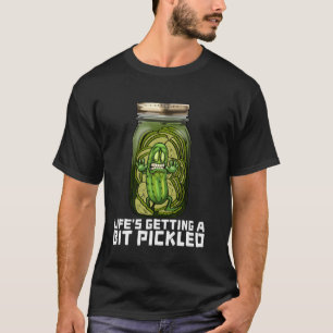 Camiseta Pote de Pepino Engraçado Fatias de Pepino Assustad