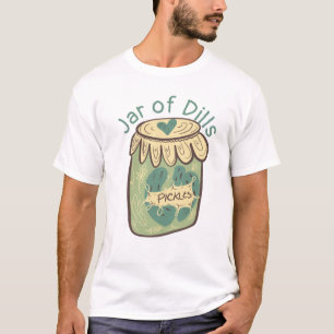 Camiseta Pote de Picles de Endro Verde Amante de Comida