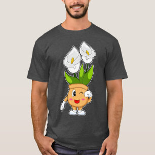Camiseta Pote de Planta Calla Lily Flower