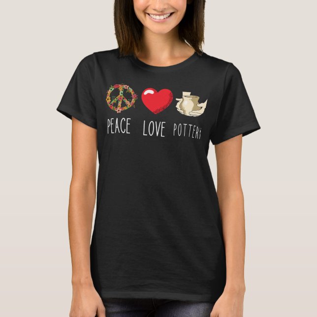 Camiseta Pote de Potência do Amor com Flor de Paz (Frente)