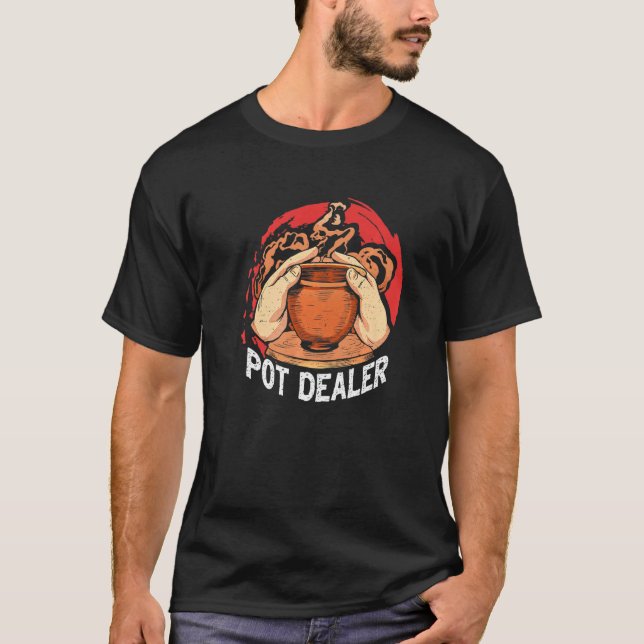 Camiseta Pote Dealer Pottery Ceramics Clay Wheel P (Frente)