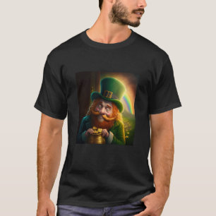 Camiseta Pote Leprechaun do Dia de São Patrício Arco-Íris D