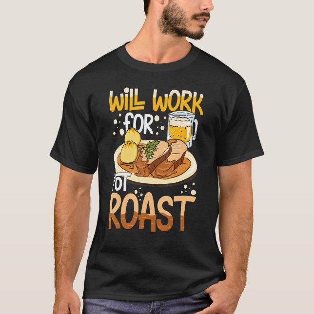Camiseta Pote Roast Recipiente Lento Coker Carne De Bovino (Frente)