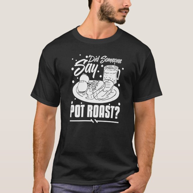 Camiseta Pote Roast Recipiente Lento Coker Carne De Bovino (Frente)