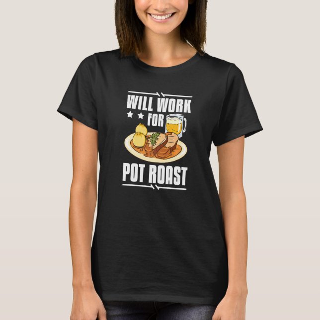 Camiseta Pote Roast Recipiente Lento Coker Carne De Bovino (Frente)