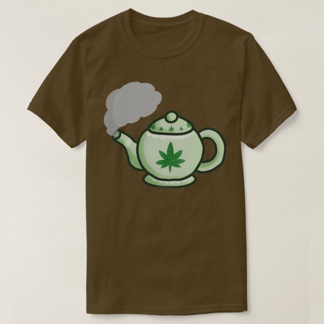 Camiseta Pote verde de chá sem Escrevendo (Frente do Design)