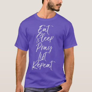 Camiseta Potência Cristã Levantando Reze Para Dormir