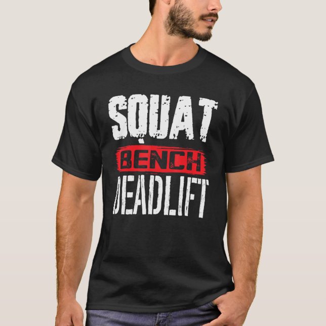 Camiseta Potência de elevação do banco de dados quadrado Pe (Frente)