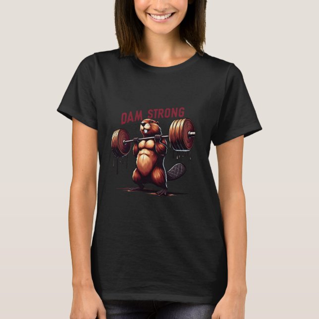Camiseta Potência de Malhação da barragem - Esforço do cast (Frente)