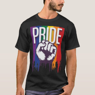 Camiseta Potência do Sinalizador LGBTQ do Orgulho Arco-Íris