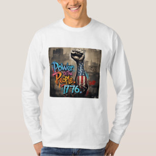 Camiseta Potência dos Pessoas 1776 Punhos Masculinos