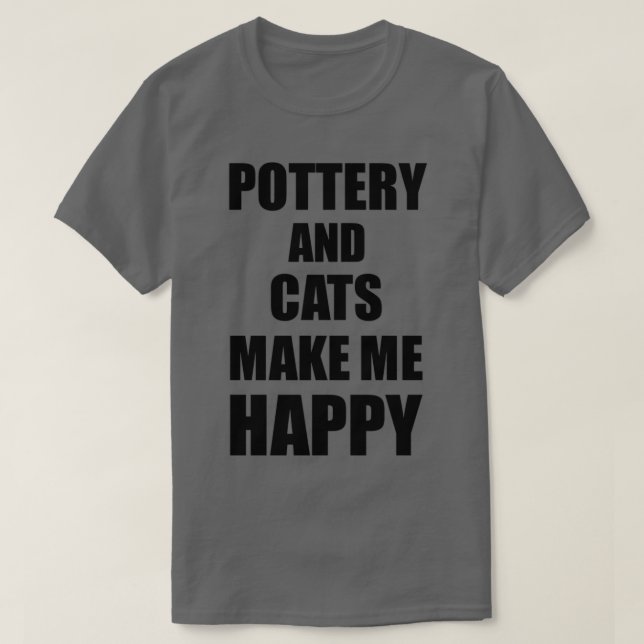 Camiseta Potência E Gatos Me Fazem Feliz Ideia De Presente  (Frente do Design)
