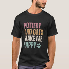 Camiseta Potência E Gatos Me Tornem Feliz Engraçado