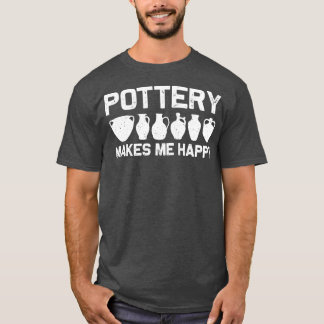 Camiseta Potência Engraçada Para Mulheres Artistas Cerâmico