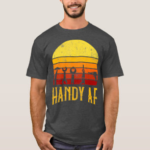 Camiseta Potência mecânica de madeira artesanal AF Handyman
