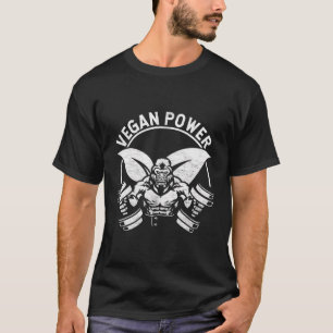 Camiseta Potência vegetariana Levantando Pesos Vegetarianos