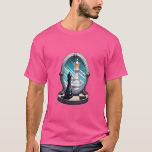 Camiseta Potencial de Reflexão do Espelho do Queen Chess Pl