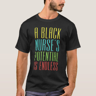 Camiseta Potencial Enfermeira Negra História Afro-Americana