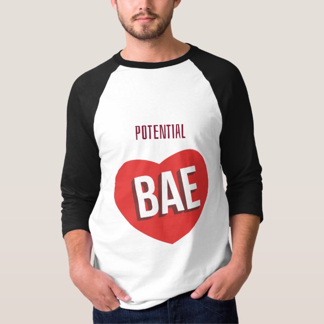 Camiseta Potential Bae Heart Raglan Tee (Frente)