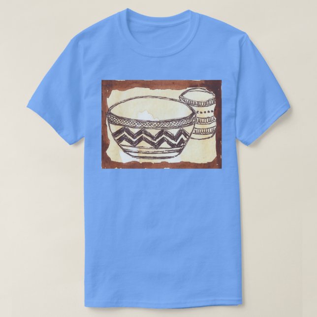 Camiseta Potes de argila africanos do Lodge Dcor (Frente do Design)