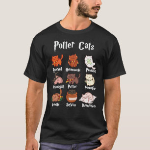 Camiseta Potter Cats Harry Pawter Clássico T-Shirt