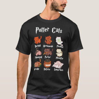 Camiseta Potter Cats Harry Pawter Clássico T-Shirt