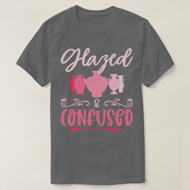 Camiseta Potter Cerâmica De Cerâmica Com Vidro E Confundida (Frente do Design)