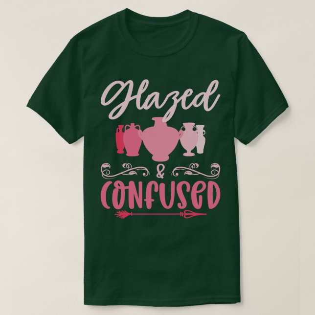 Camiseta Potter Cerâmica De Cerâmica Com Vidro E Confundida (Frente do Design)
