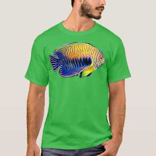 Camiseta Potters Angelfish Saltwater reef aquário