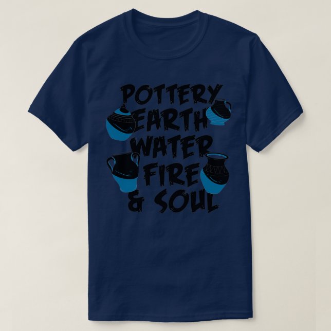 Camiseta POTTERY Earth Water Fire 13 (Frente do Design)