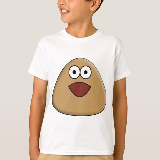 Camiseta Pou excitado - Kids T-Shirt (Frente)