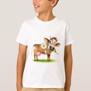 Camiseta Pouca vaca do jérsei que come a margarida
