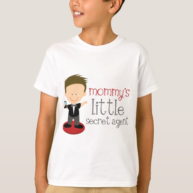 Camiseta Pouco agente secreto da mamã (Frente)