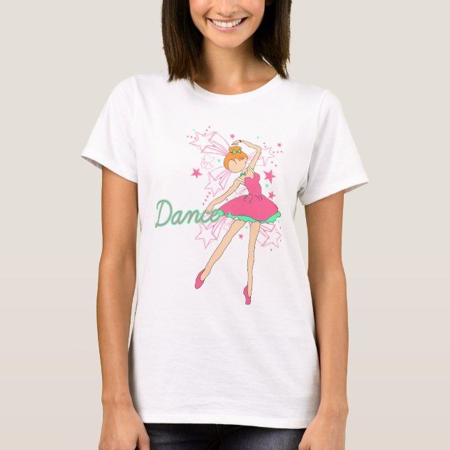 Camiseta Pouco dançarino de balé jazzístico (Frente)