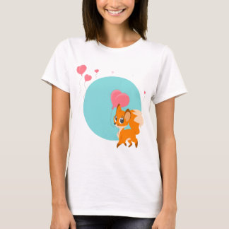 Camiseta Pouco Fox com um balão