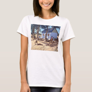 Camiseta Pouco Karoo branco África do Sul da casa