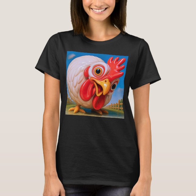 Camiseta Poule caricaturale (Frente)