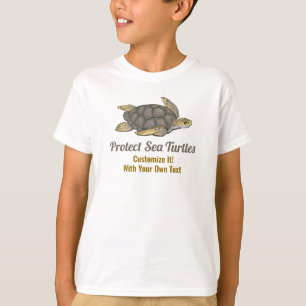 Camiseta Poupanças marinhas Tartarugas marinhas Habitats d
