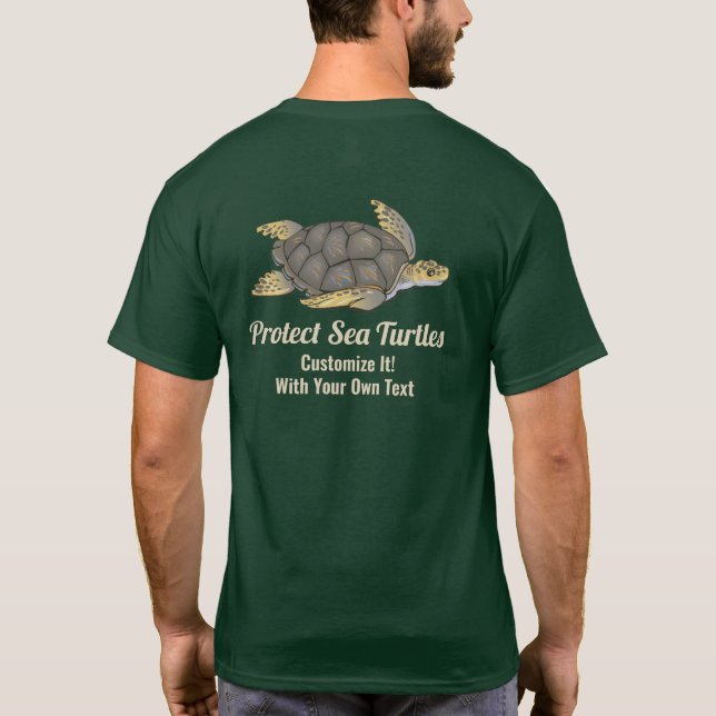 Camiseta Poupanças marinhas Tartarugas marinhas Habitats de (Verso)