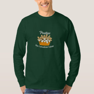 Camiseta Poutine, A Salada Canadiana - T- Capa Longa Básica
