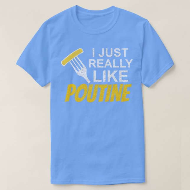 Camiseta Poutine Canada Fries fritas francesas comidas aman (Frente do Design)