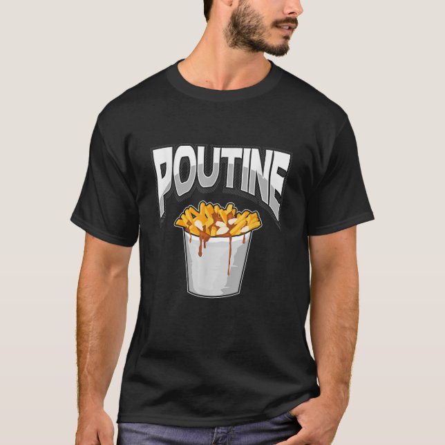 Camiseta Poutine Canadian Fries Gravy Queijo Curd Bu (Frente)