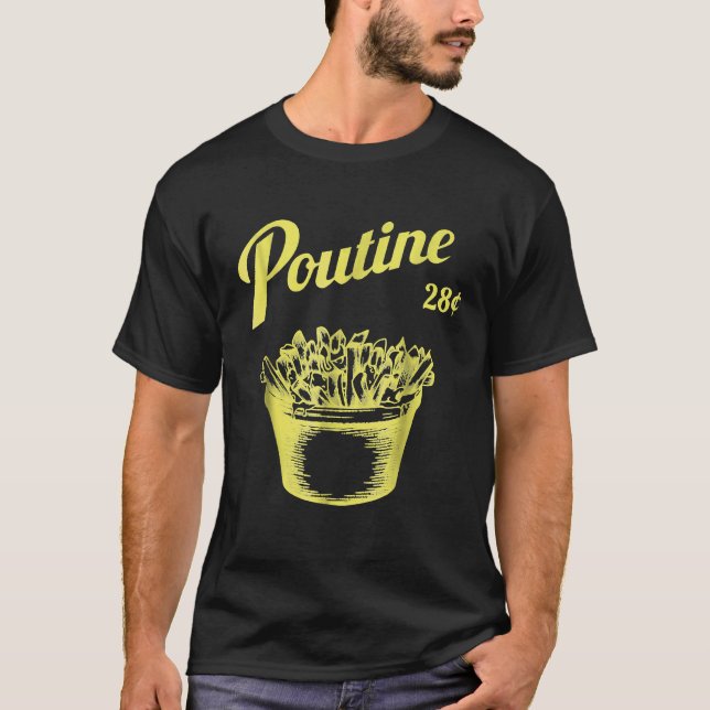Camiseta Poutine Retrô   Canadá   Montreal (Frente)
