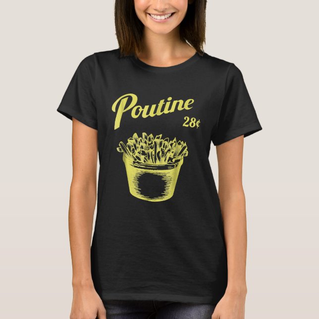 Camiseta Poutine Retrô   Canadá   Montreal (Frente)