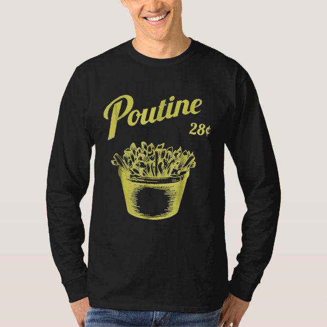 Camiseta Poutine Retrô   Canadá   Montreal (Frente)
