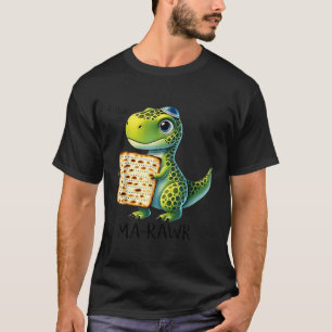 Camiseta Pover Maror Mãe-rugir Dinossauro Engraçado Pesach